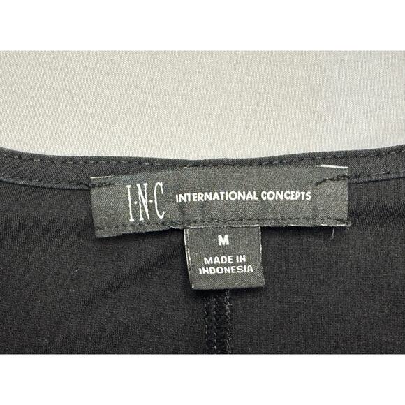 INC International Concepts Women's Black Ruffle Sleeves Top - Size M - Picture 3 of 4